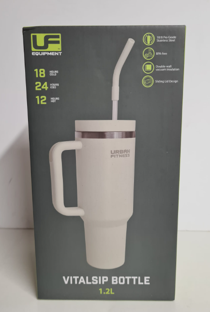 Urban Fitness Vital Sip V2 Water Bottle | Cream