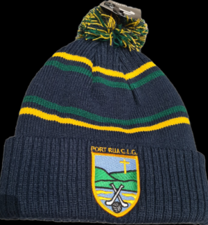 Portroe GAA O’Neills Blue Stack Bobble Hat | Marine/Bottle/Amber