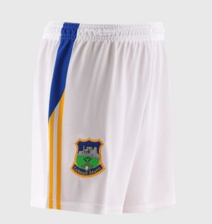 O'Neills Tipperary GAA Mourne Shorts 2026  White/Royal/Amber (Kid's / Adult's)