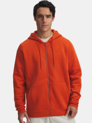 Under Armour UA Icon Fleece Full Zip Hoodie | Surplus Orange (Men's)
