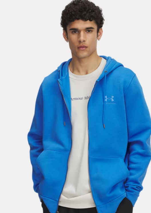 Under Armour UA Icon Fleece Full Zip Hoodie Atlantic Blue (Men's)