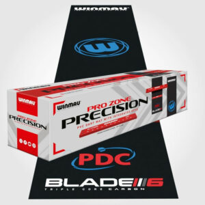 WINMAU Pro Zone Precision PVC Darts Mat with Integrated Raised Darts Oche Line