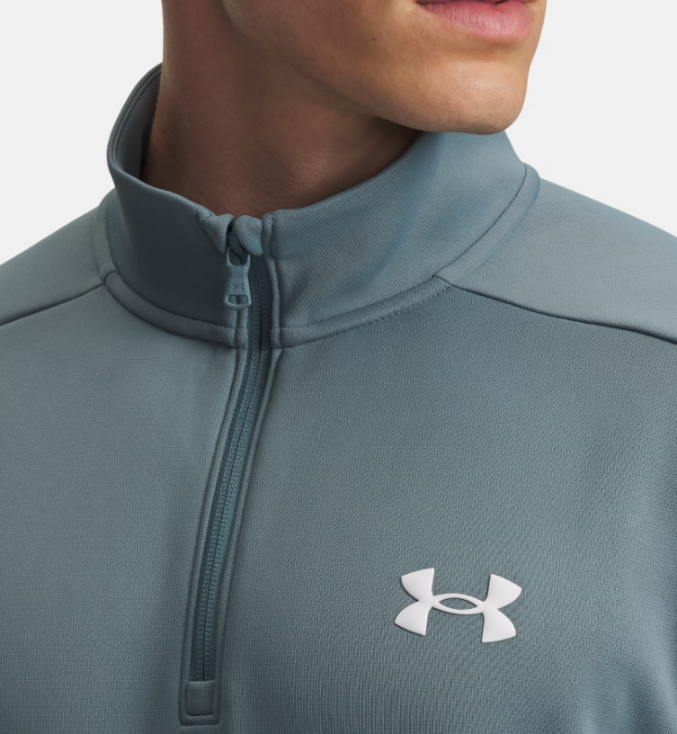 Under Armour - Armour Fleece® Half Zip Top | Jasper Blue (Men's) - Image 3