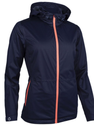 Sunderland WhisperDry Whistler Hooded Golf Jacket Navy/Coral (Women's)