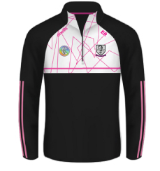 Kilruane GAA and Camogie Half Zip Top | Black/Pink/White (Kids/Adults)