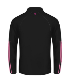 Kilruane GAA and Camogie Half Zip Top | Black/Pink/White (Kids/Adults) - Image 2