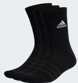 adidas Cushioned Crew Socks 3 Pairs Black (Adults)
