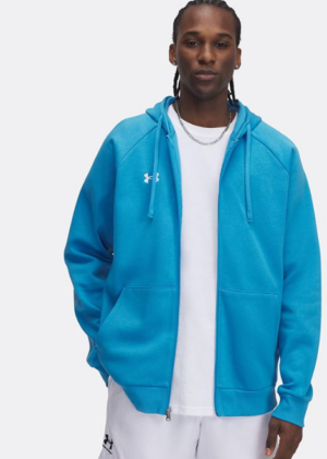Under Armour UA Rival Fleece Full Zip Hoodie | Ether Blue (Men's)