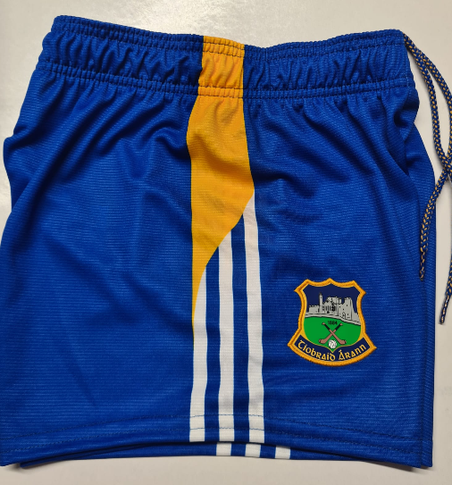 O'Neills Tipperary GAA 2026 Keeper Shorts Royal Amber (Kids/Adults)