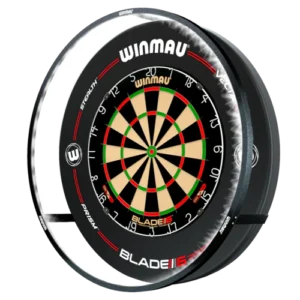 Winmau Plasma Light and Dartboard Surround Set | Black