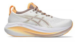 Asic GEL-NIMBUS™ 27 Running Shoe | White/Fawn (Women’s)