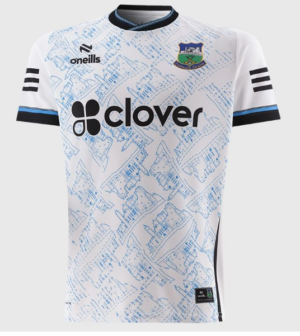 O’Neills Tipperary GAA Short Sleeve Training Top 2026 White/Cyan/Black (Adults)