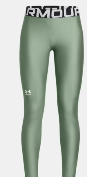 Under Armour HeatGear Leggings | Silica Green (Girls)