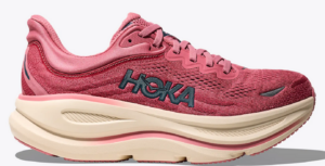 Hoka Bondi 9 Running Shoe (Wide-Fit) Lingonberry / Cranberry (Women's)