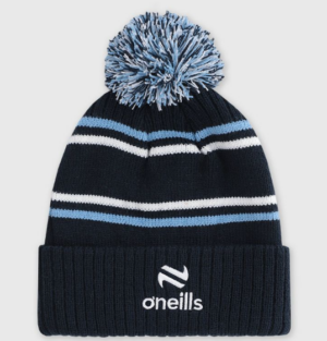 O'Neills Nenagh Éire Óg GAA Bluestack Bobble Hat | Marine/Sky/White (Adult)