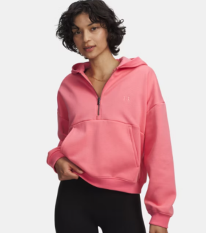Under Armour UA Icon Fleece ½ Zip Hoodie | Bittersweet Pink (Women's)