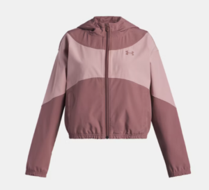 Under Armour UA Rival Woven Jacket | Maroon Mist/Tourmaline Pink/Maroon Mist  (Girl’s)