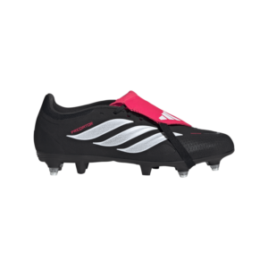 adidas Predator League Fold over Tongue Soft Ground Football Boot | Black/White/Red  (Size 13 Adults)