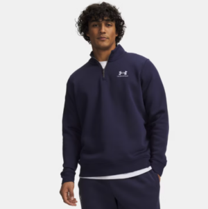 Under Armour UA Icon Fleece Half Zip Top | Midnight Navy/White (Men's)