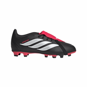 adidas Predator Club Fold-Over Tongue Firme Ground/Multi Ground Football Boot | Black/White/Red (Kids)