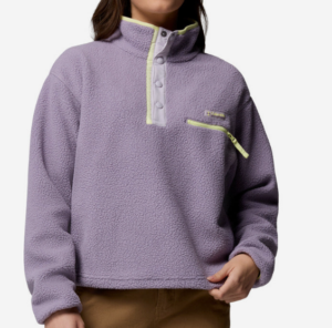 Columbia Helvetia™ II Cropped Sherpa Half Snap Fleece Top | Shale Purple (Women's)