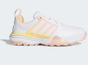 adidas ADIPOWER 26 Spikeless Golf Shoe (Cloud White / Pink / Tangerine)  (Women's)