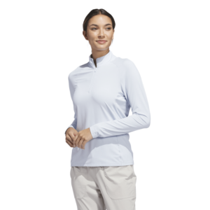 adidas Ultimate 365 Solid Quarter Zip Golf Top | Crystal Sky Blue (Women's)