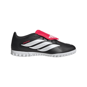 adidas PREDATOR CLUB Fold-Over Tongue Turf Football Shoes Core Black / Cloud White / Lucid Red (Adults)