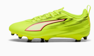 Puma ULTRA 6 Play FG/AG Football Boots | Yellow Alert-PUMA Black-Glowing Red-Lime Squeeze (Kid's)