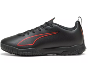 Puma Ultra 6 Play TF Lace-Up Football Turf Shoes | Black/Red (Kid's)