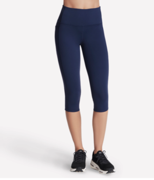Skechers GO WALK High Waisted Capri Pant / Legging | Navy (Women's)