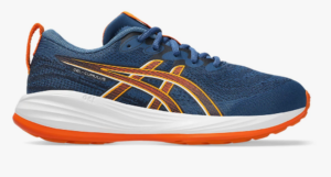 Asics Gel Cumulus 27 Grade School Running Shoe | Navy Twilight Blue / Orange / White (Kid's / Boy's)