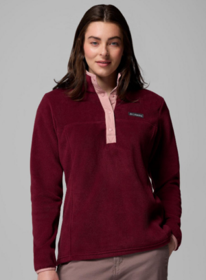 Columbia Benton Springs Half Snap Fleece Top | Rich Wine (Womens)