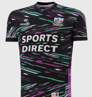O'Neills Cork GAA Short Sleeve Training Jersey 2026 Black/Purple/Teal/White (Kid's / Adult's)