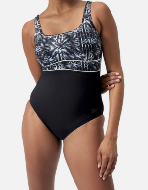Speedo Shaping Contour Eclipse Swimsuit | Black/Anthracite/White  (Women's)