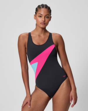Speedo Hyperboom Butterfly Back Swimsuit Black/Pink (Women's)