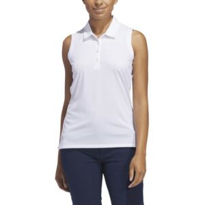 adidas Ultimate 365 Tour Sleeveless Golf Polo Shirt | White (Women's)