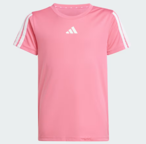 adidas Training Essentials 3-Stripes Tee Shirt | Pink Fusion (Kids / Girl's)