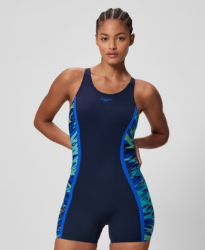 Speedo Hyperboom Splice Muscleback Legsuit | Navy/Blue (Women's)