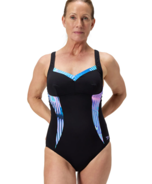 Speedo Luna Lustre Shaping Swimsuit | Indigo Glow (Women's)