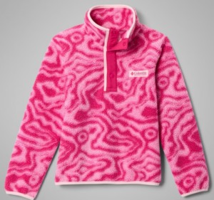 Columbia Helvetia™ II Sherpa Half Snap Printed Fleece | Guava Pink (Kid's)