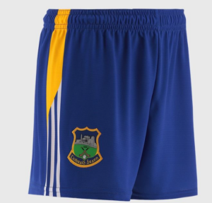 O'Neills Tipperary GAA 2026 Keeper Shorts Royal Amber (Kids/Adults)