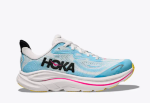 HOKA Clifton 10 Running Shoes Grade School |  Frost / Soaring Blue (Kid’s)