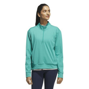 adidas Ultimate365 Half-Zip Layering Golf Top | Pure Teal (Women's)