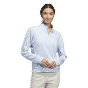 adidas Ultimate365 Half-Zip Layering Golf Top | Crystal Sky (Women's)