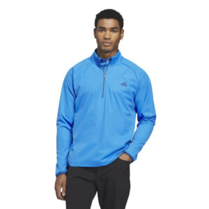 adidas ULTIMATE365   Water/Wind Repellent Quarter Zip Sweatshirt  | Lucid Ray Blue / Dusky Petrol (Men's)