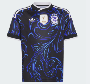adidas Argentina 26 Away Jersey |  Black / Lucid Blue / Blue Burst (Kid's)