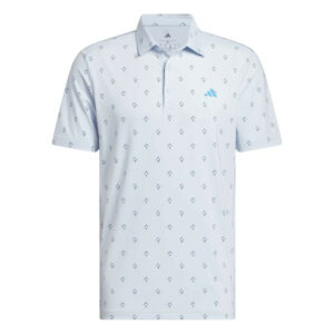 adidas Ultimate365 Essence Print Golf Polo Shirt | Sky Blue(Men's)