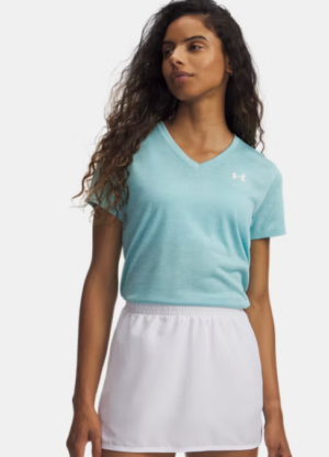 Under Armour UA Tech™ Twist V Neck Tee Shirt | Blue Haze (Women's)