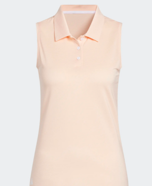 adidas Ottoman Sleeves Golf Polo | Navy | Blush Pink (Women's)
